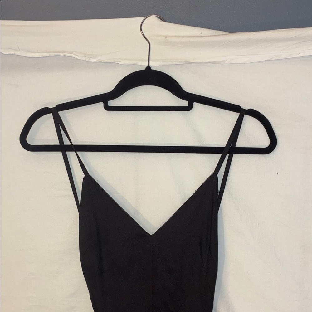 Double Zero Black Spaghetti Strap Jumpsuit - image 1